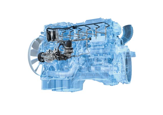 El motor D38 MAN es un bloque de 15,2 litros y seis cilindros en línea en versiones de 520, 560 y 640 CV.